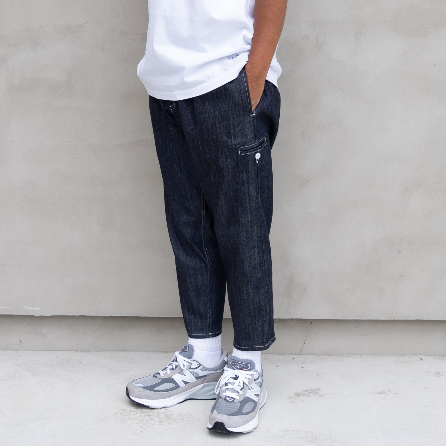 LONG JOHN CROPPED STRETCH DENIM